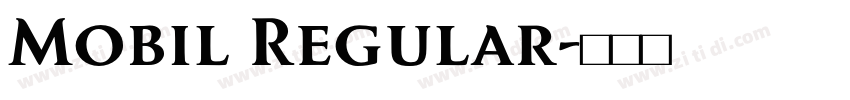 Mobil Regular字体转换